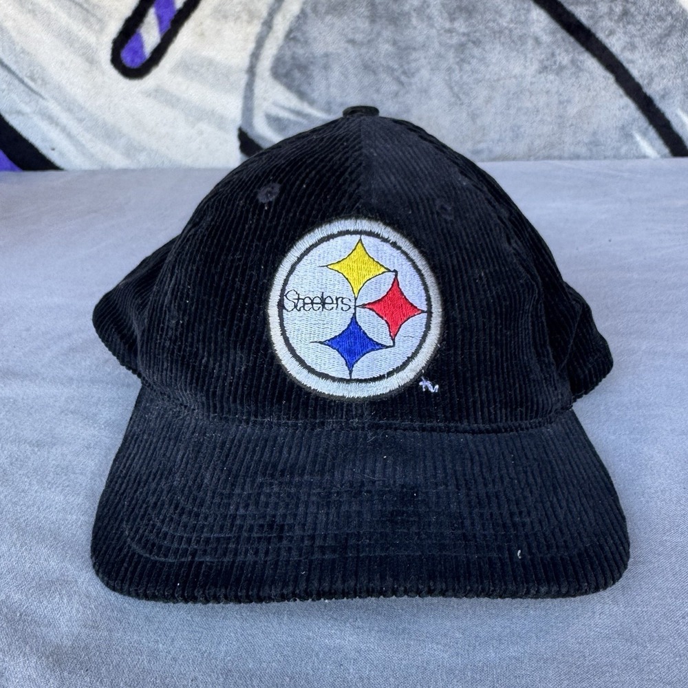 Vintage 90's NFL Pittsburgh Steelers Corduroy Hat Logo Athletic